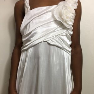 White Fancy Silk Dress